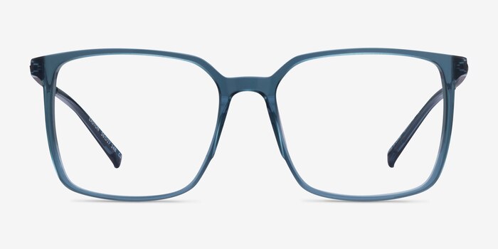 Easton Clear Blue Acetate-metal Montures de lunettes de vue d'EyeBuyDirect