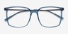 Easton Clear Blue Acetate-metalEyeglass Frames from EyeBuyDirect, Closed View
