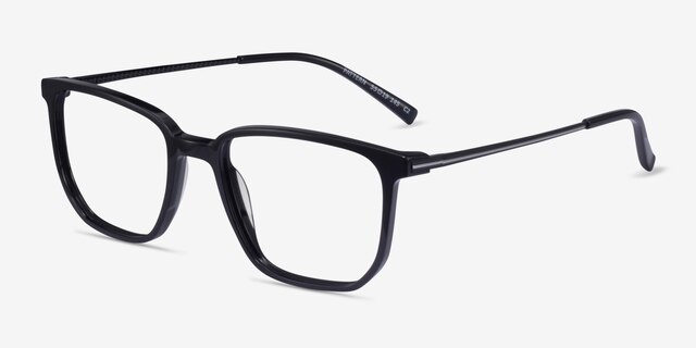 Pattern Black AcetateEyeglass Frames from EyeBuyDirect, Angle View
