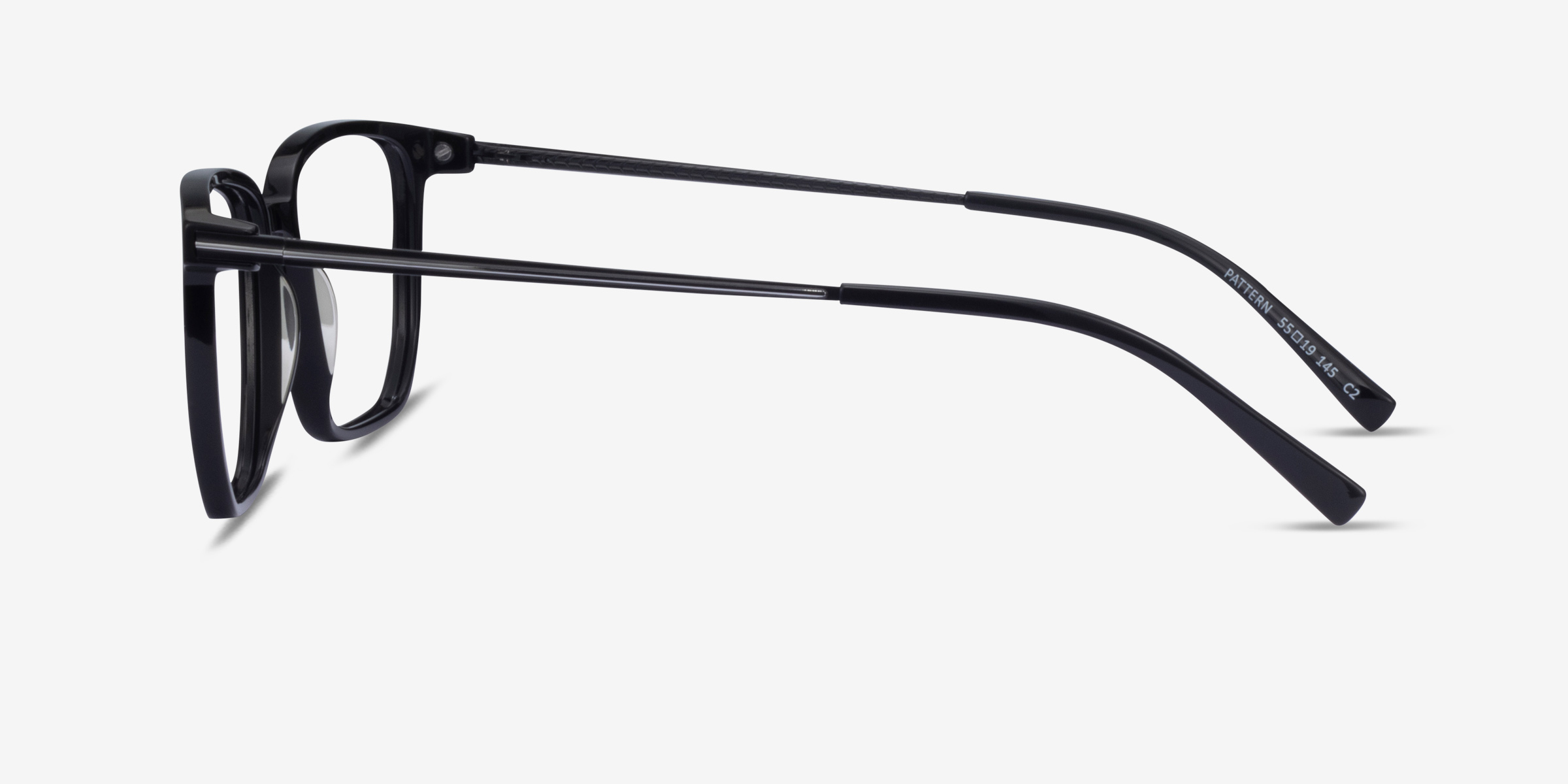 Pattern Rectangle Black Glasses For Men Eyebuydirect 