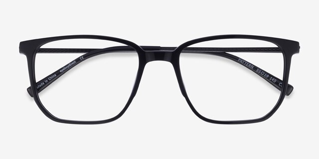 Pattern Black AcetateEyeglass Frames from EyeBuyDirect, Closed View