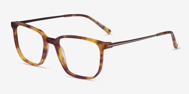 Pattern Tortoise AcetateEyeglass Frames from EyeBuyDirect, Angle View