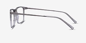 Cooper Clear Gray Acétate Montures de lunettes de vue d'EyeBuyDirect, Vue de Côté
