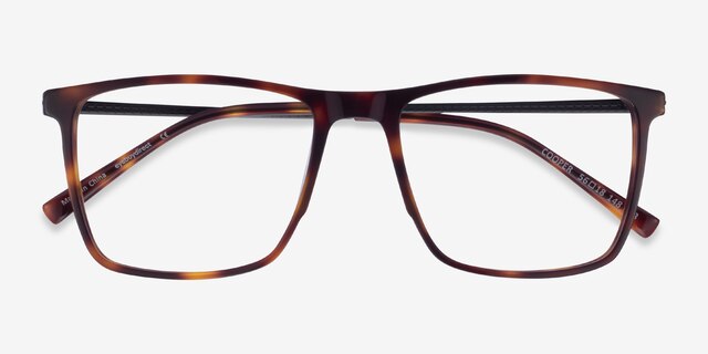 Cooper Écailles AcétateMontures de lunettes de vue d'EyeBuyDirect, Vue Rapprochée