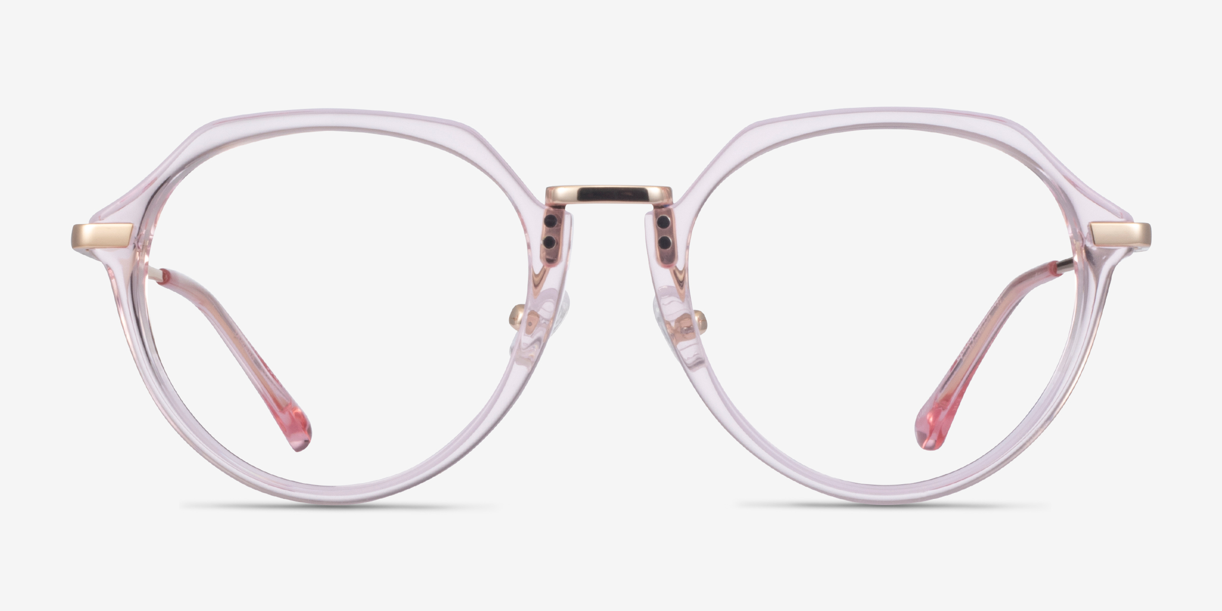 Tamara Geometric Clear Pink Glasses For Women Eyebuydirect Canada
