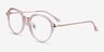 Tamara Clear Pink AcetateEyeglass Frames from EyeBuyDirect, Angle View