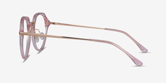 Tamara Clear Pink AcetateEyeglass Frames from EyeBuyDirect, Side View