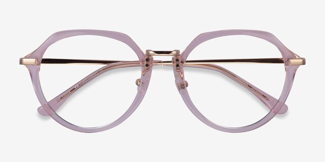 Tamara Clear Pink AcetateEyeglass Frames from EyeBuyDirect, Closed View