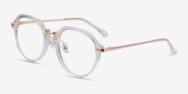 Tamara Clear Yellow AcetateEyeglass Frames from EyeBuyDirect, Angle View