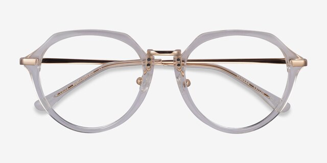 Tamara Clear Yellow AcetateEyeglass Frames from EyeBuyDirect, Closed View