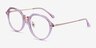 Tamara Clear Purple AcétateMontures de lunettes de vue d'EyeBuyDirect, Vue d'Angle