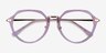 Tamara Clear Purple AcétateMontures de lunettes de vue d'EyeBuyDirect, Vue Rapprochée