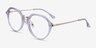 Tamara Clear Blue AcetateEyeglass Frames from EyeBuyDirect, Angle View