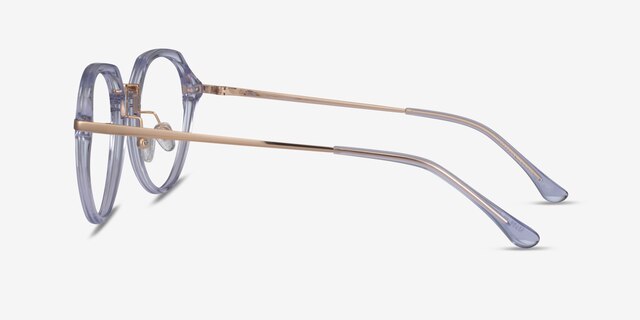 Tamara Clear Blue AcetateEyeglass Frames from EyeBuyDirect, Side View