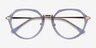 Tamara Clear Blue AcetateEyeglass Frames from EyeBuyDirect, Closed View