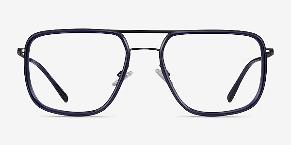 Cassian Navy Gunmeal Acetate Eyeglass Frames