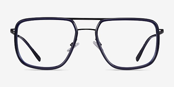 Cassian Navy Gunmeal Acetate Eyeglass Frames