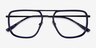 Cassian Navy Gunmeal AcetateEyeglass Frames from EyeBuyDirect, Closed View