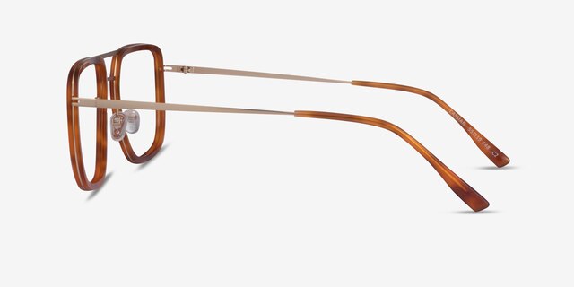 Cassian Tortoise Gold AcetateEyeglass Frames from EyeBuyDirect, Side View