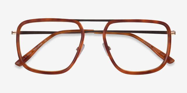 Cassian Tortoise Gold AcetateEyeglass Frames from EyeBuyDirect, Closed View