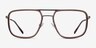 Cassian Brown Bronze AcétateMontures de lunettes de vue d'EyeBuyDirect, Vue de Face