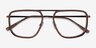 Cassian Brown Bronze AcétateMontures de lunettes de vue d'EyeBuyDirect, Vue Rapprochée