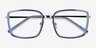 Remi Blue Silver AcetateEyeglass Frames from EyeBuyDirect, Closed View