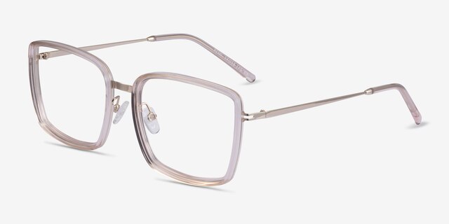 Remi Champagne Gold AcetateEyeglass Frames from EyeBuyDirect, Angle View