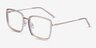 Remi Champagne Gold AcetateEyeglass Frames from EyeBuyDirect, Angle View