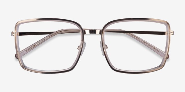 Remi Champagne Gold AcetateEyeglass Frames from EyeBuyDirect, Closed View