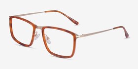 Kairo Tortoise Gold Acétate Montures de lunettes de vue d'EyeBuyDirect, Vue d'Angle