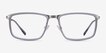 Kairo Clear Gray Silver AcetateEyeglass Frames from EyeBuyDirect, Front View