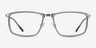 Kairo Clear Gray Silver AcetateEyeglass Frames from EyeBuyDirect, Front View