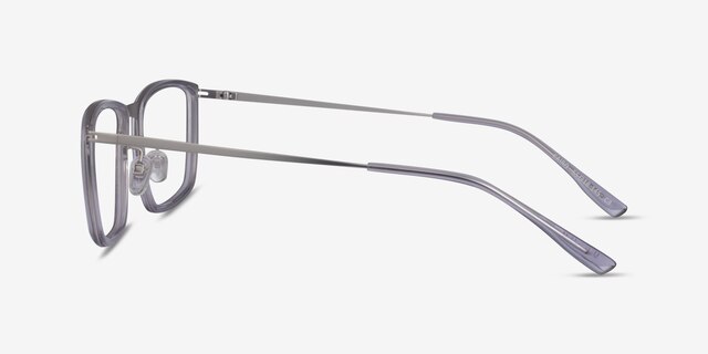 Kairo Clear Gray Silver AcetateEyeglass Frames from EyeBuyDirect, Side View