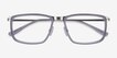 Kairo Clear Gray Silver AcetateEyeglass Frames from EyeBuyDirect, Closed View