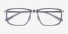 Kairo Clear Gray Silver AcetateEyeglass Frames from EyeBuyDirect, Closed View