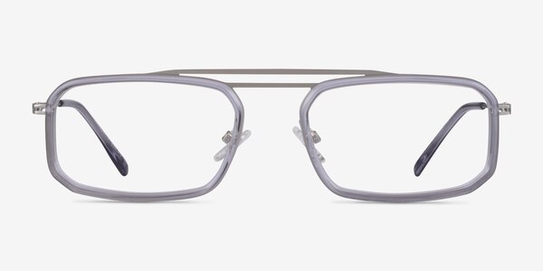 Watson Clear Gray  Silver Acetate Eyeglass Frames