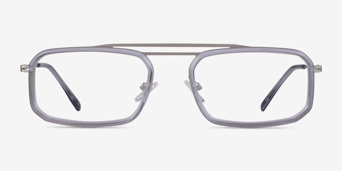 Watson Clear Gray  Silver Acétate Montures de lunettes de vue d'EyeBuyDirect