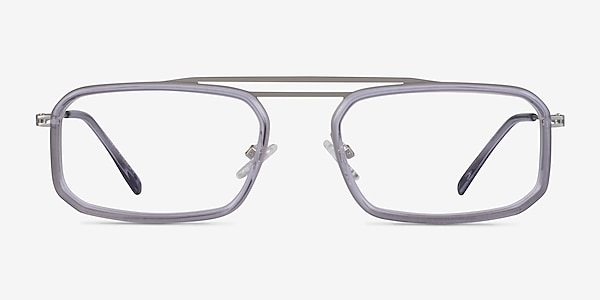 Watson Clear Gray  Silver Acetate Eyeglass Frames