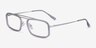 Watson Clear Gray  Silver AcetateEyeglass Frames from EyeBuyDirect, Angle View