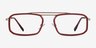 Watson Clear Red  Gold AcetateEyeglass Frames from EyeBuyDirect, Front View