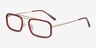 Watson Clear Red  Gold AcetateEyeglass Frames from EyeBuyDirect, Angle View