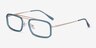 Watson Teal  Gold AcetateEyeglass Frames from EyeBuyDirect, Angle View