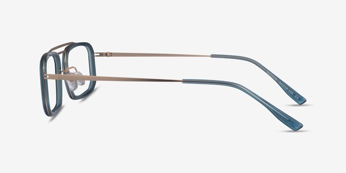 Watson Teal  Gold Acetate Eyeglass Frames from EyeBuyDirect