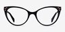 Beauty Black Acetate-metalEyeglass Frames from EyeBuyDirect, Front View