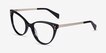 Beauty Black Acetate, MetalEyeglass Frames from EyeBuyDirect, Angle View