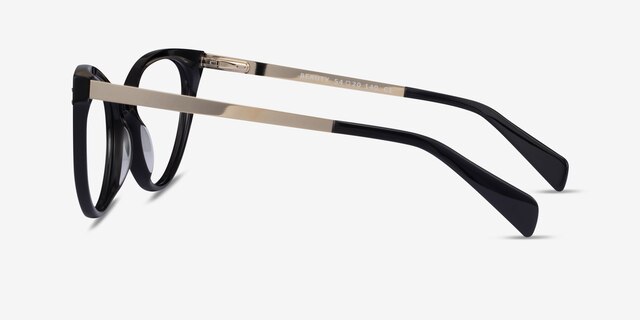 Beauty Black Acetate-metalEyeglass Frames from EyeBuyDirect, Side View