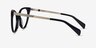 Beauty Black Acetate-metalEyeglass Frames from EyeBuyDirect, Side View