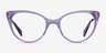 Beauty Clear Purple Acetate-metalEyeglass Frames from EyeBuyDirect, Front View