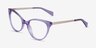 Beauty Clear Purple Acetate-metalEyeglass Frames from EyeBuyDirect, Angle View